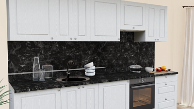 Кухня на заказ Кипарис Морская пена